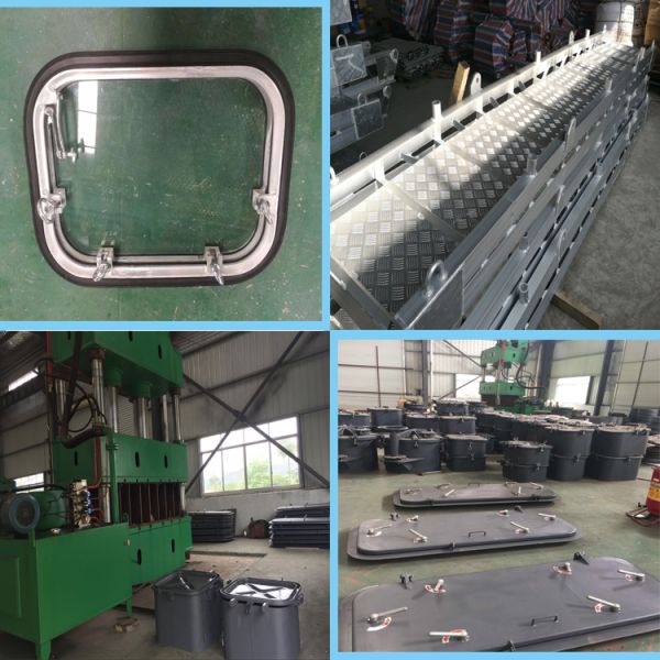 Quick Action Oil Tight Hatch Cover , Deck Hatch Covers 500x500x100mm Clear Size