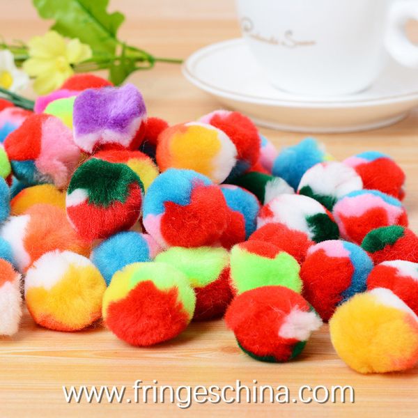 Wholesale Beautiful Multicolored DIY Decoration Acrylic Fiber Pom Pom Ball