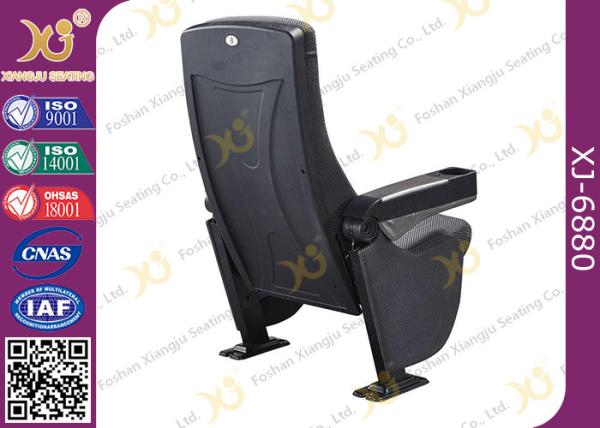 Heavy Duty Steel Mechanism Movie Cinema Theater Chairs Top Grain Italian Leather Seat