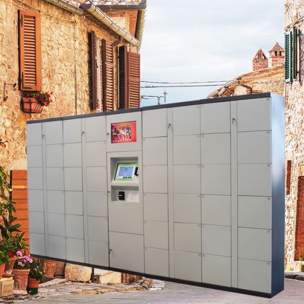 24 armarios de equipaje de acero de las puertas, gabinete de almacenamiento elegante del armario de gran tamaño