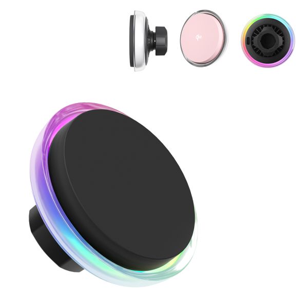 15W/10W/7.5W/5W Output Power Magsafe Car Mount With Crystal Texture And Magnetic Enhancement For Secure Wireless Charging