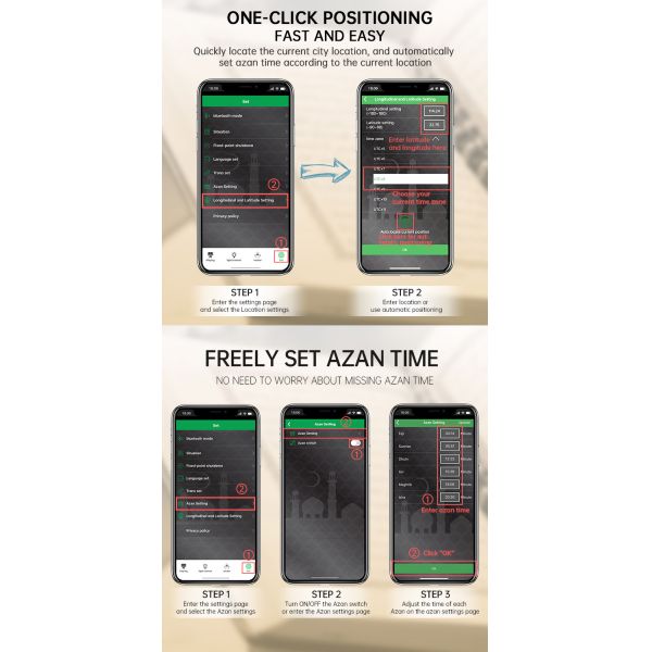 ABS MP3 Display SQ122 1.6W Quran Speaker Night Lamp