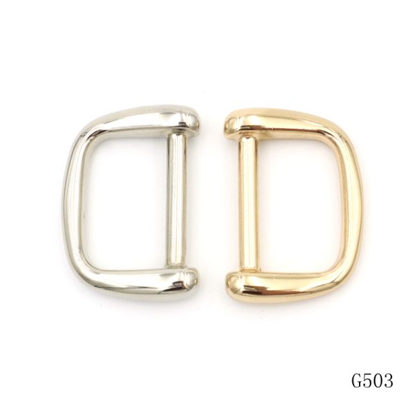 24mm Metal D Ring Zinc Alloy Square D Ring 1 Inch With Smooth Edge
