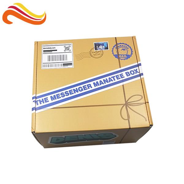 Folded Corrugated Paper Box Glossy Lamination Printing Handling For Mailing