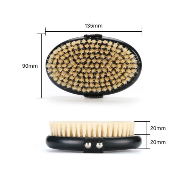 Black Dry Skin Body Bath Shower Brush Customized Color For Cellulite Detoxifier