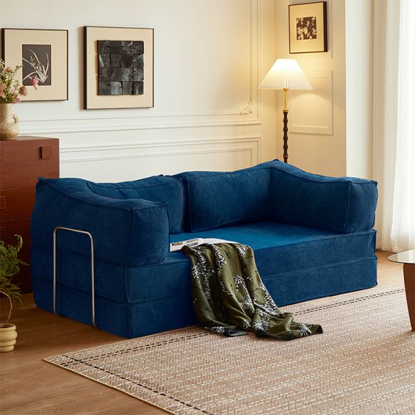 MOYI Modern Multi-Functional Foldable Compression Sofa Bed Extendable Detachable Fabric Vacuum Pack for Hotel Filling Sponge