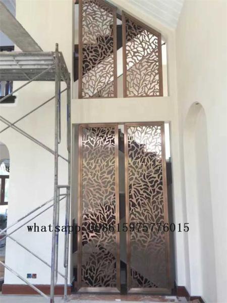 Colored stainless steel art screen room divider partition for decorative