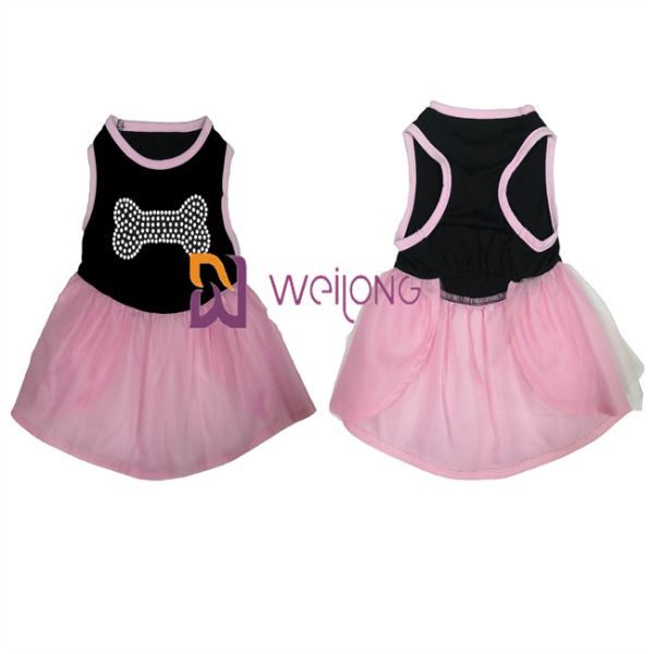 Собаки платья любимца хеллоуина Тюль страза юбки Тюль горячие/CVC Джерси одевали