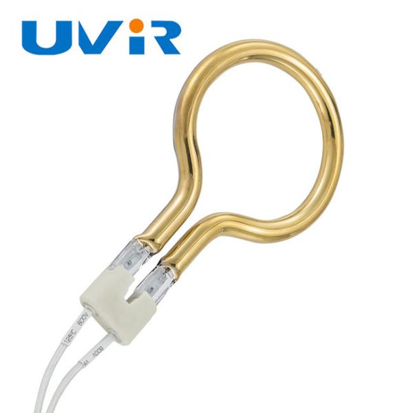 2000W Gold Coated Quartz Ring Infrared Lamp 8mm Diameter