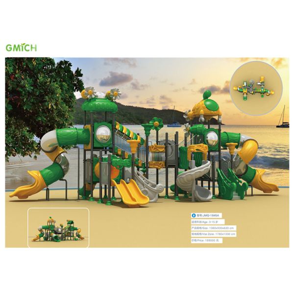 Amusement Park Toys Kids Outdoor Playground Equipment Plastic Slide For Hot Sale