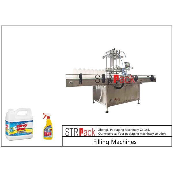 Stainless Steel Automatic Detergent Bleach Toilet Cleaner Bottle Filling Machine Anti Corrosive