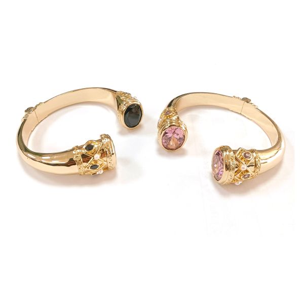 Каменный браслет CZ 18K Золотой теннисный браслет Кубический циркония ECO Медь и латунь