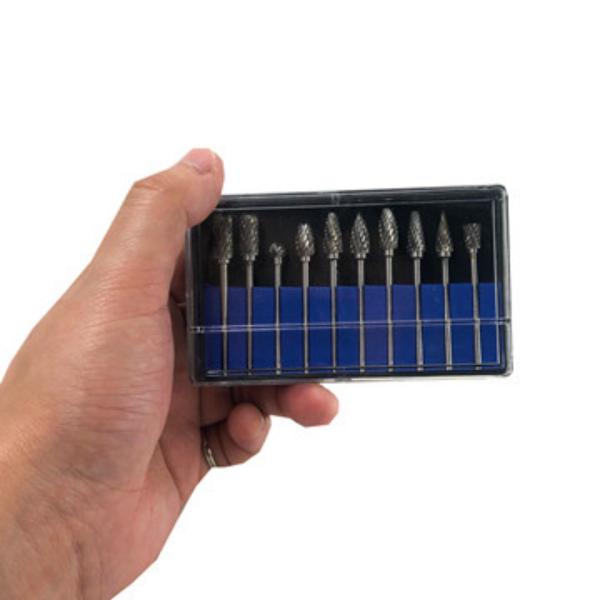 10 Pcs Die Grinder Tungsten Carbide Burr Set With 2.35mm/3mm Shank