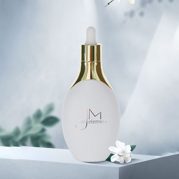 Frosted Glass Cosmetic Packaging Bottles 50ml With Dropper