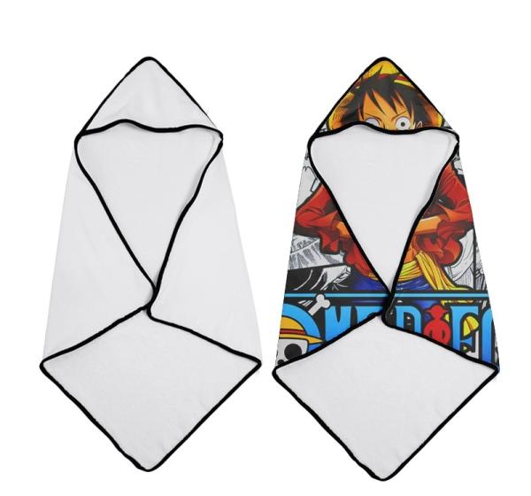 Custom 30x30 Inch blank Baby Toddler Hooded Towel Super Soft 100% Polyester Plush Sublimation Blanket For Children Reusable