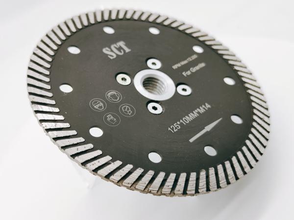 Lâmina de serra de diamante Turbo fina contínua de 115 mm para aplicações de corte e moagem