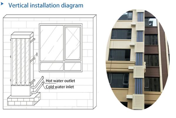 High Efficient Vacuum Tube Solar Water Heater No Need Water Tanks Used For Hot Water Supply