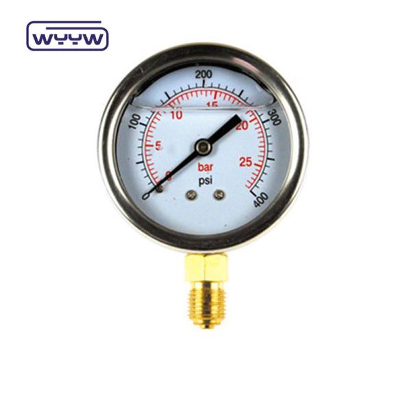 EN837-1 Glicerina 63mm 1psi 0- 600 Psi Npt 1/4 Medidor de pressão cheio de óleo