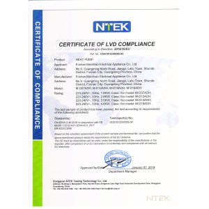 Foshan Meidi Bao Electric Appliance Industry Co., Ltd Certifications