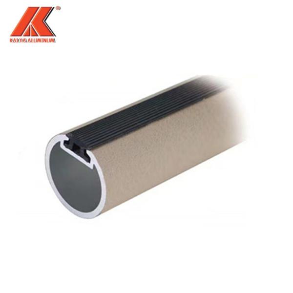 T8 Matt Silver Hanging Aluminum Closet Rod Anodized For Storage Clothes