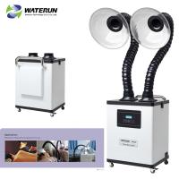 El extractor blanco del humo de los tubos 110v del indicador digital dos para el humo médico y la belleza Fume