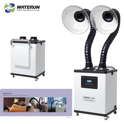 White Digital Display Two Tubes 110v Fume Extractor For Medical Fume And Beauty Fume