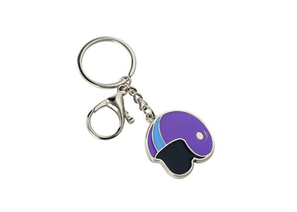 A corrente chave do metal bonito do capacete de Pantone da lembrança esmalta a espessura de Iron Man 3mm