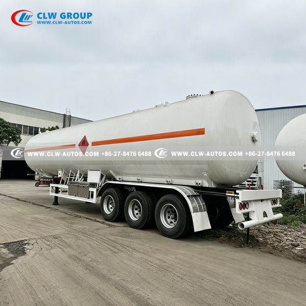 59.5CBM 3 Axle LPG Tank Semi Trailer For Nigeria