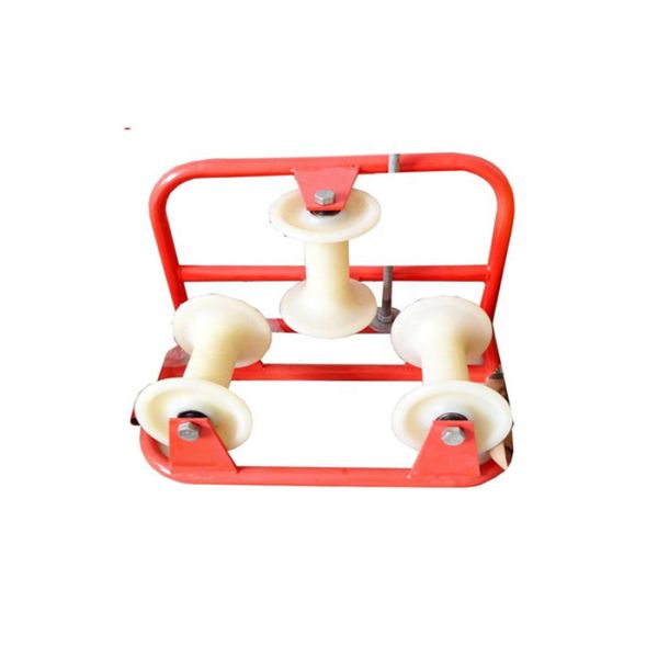 Self Lubrication 10KN Cable Pulling Rollers With Aluminum Nylon Wheel