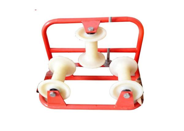 Self Lubrication 10KN Cable Pulling Rollers With Aluminum Nylon Wheel