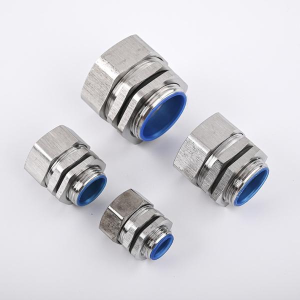 Rubber Seal Waterproof Cable Gland Electrical IP65 Cable Gland Through Type