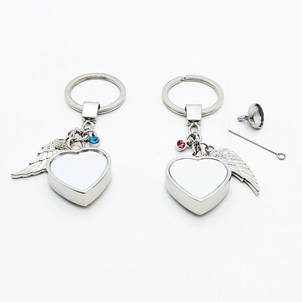 Metal Blank Sublimation Urn Keychain For Ashes