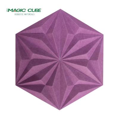 600mm Diamond Pattern Polyester Fiber Panel Flame Resistance For Meeting Room