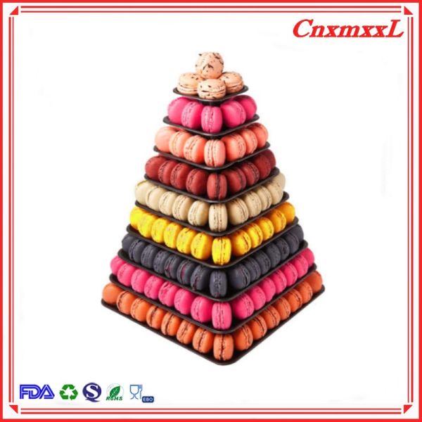 Собственная личность собирает поднос дисплея Macaron башни Macaron яруса круга 6 акриловый