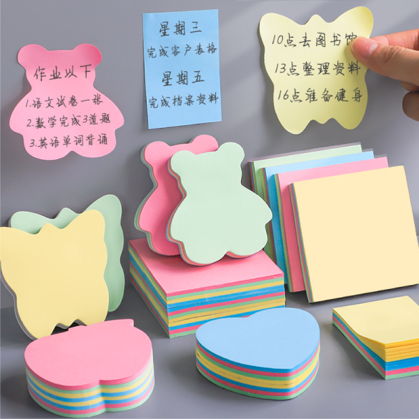 Custom logo good quality 100sheets paper sticky note car shape wholesale memo pad for school and office