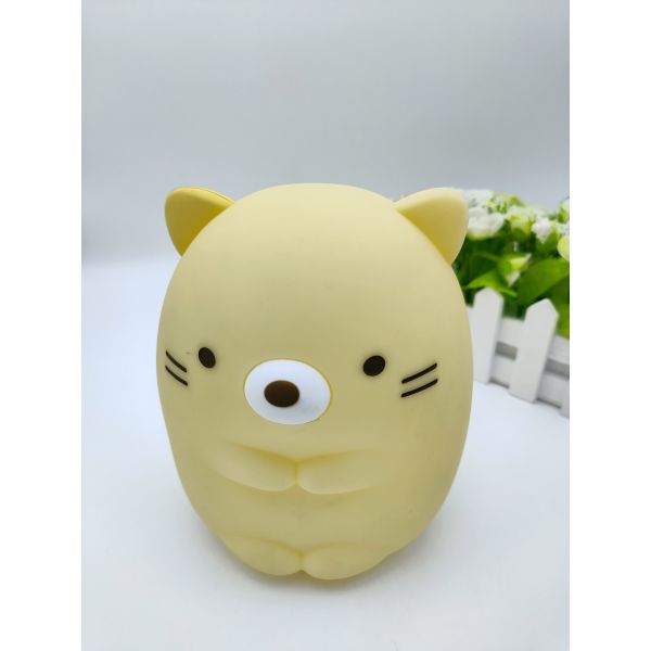 Cartoon Hamster Soft Silicone Toys , Silicone Color Changing Night Light