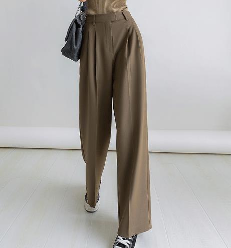Calças largas do pé do pé reto de Ladies Loose Trousers do fabricante de roupa do Oem