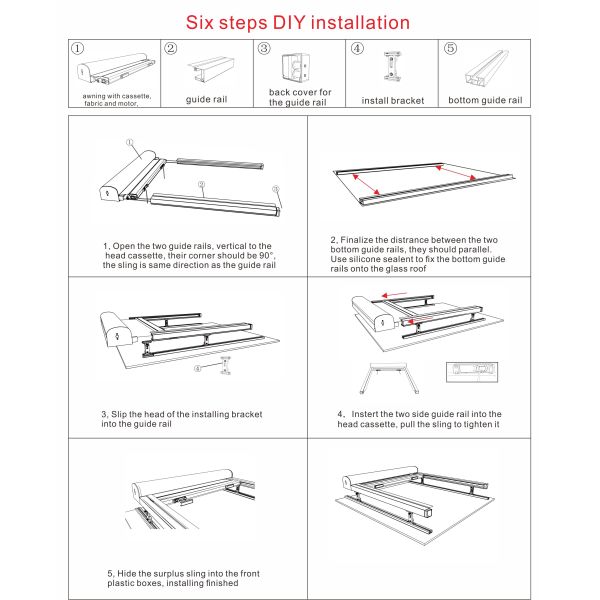 House Patio Electric Sunshade Awning With Dickson Fabric Saulenda Spanish Fabric