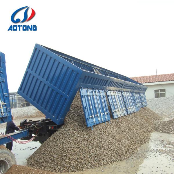 12000X2500X1500mm Tri-Axes Tipper/Side Dump Semi-Trailer com cilindro hidráulico HYVA