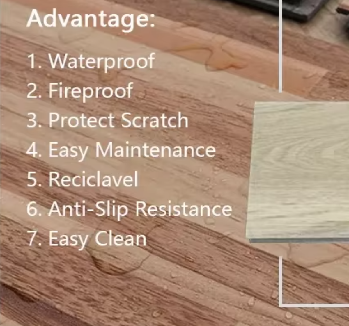 Engineered MDF HDF Laminated Wooden Flooring Soundproof Waterproof