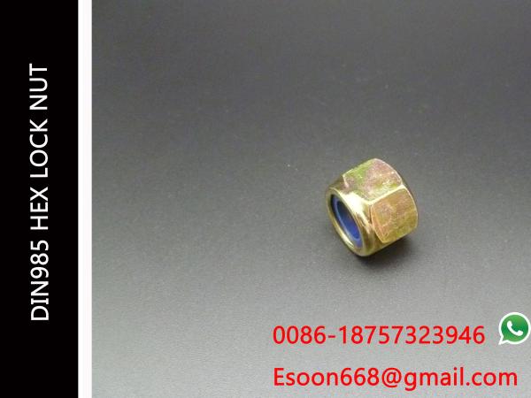 M45-3.0/M45-4.5 DIN 985 Class 8 Zinc Finish Steel Nylon Insert Lock Nut