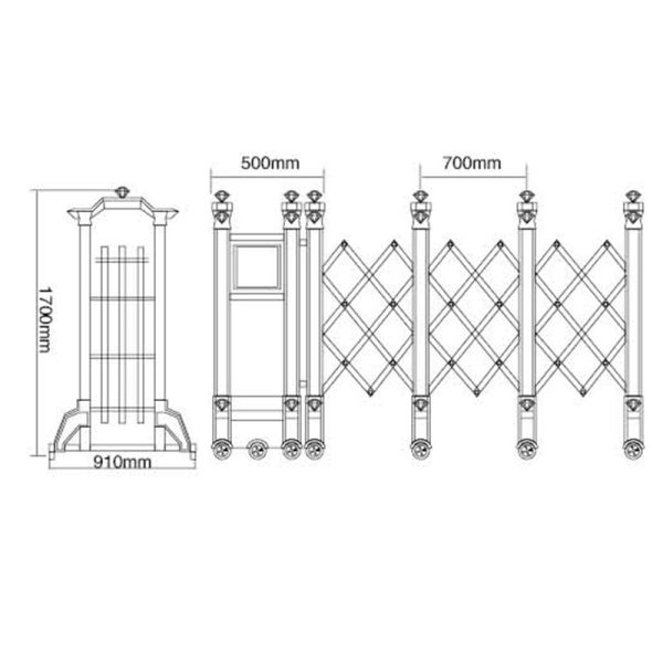 Автоматическая Retractable складывая складная подъездная дорога главного входа школы ворот