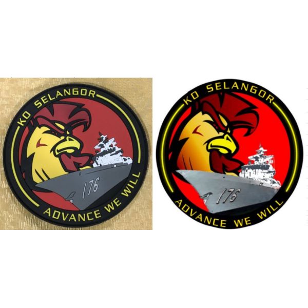 PVC Silicone Rubber Patches With Hook And Loop Backing Custom Morale PVC Patch