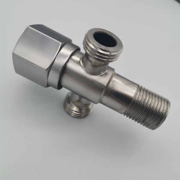 Angle Valve Multifunction Stainless Steel 3Ways T Valves for Bathroom Engineering