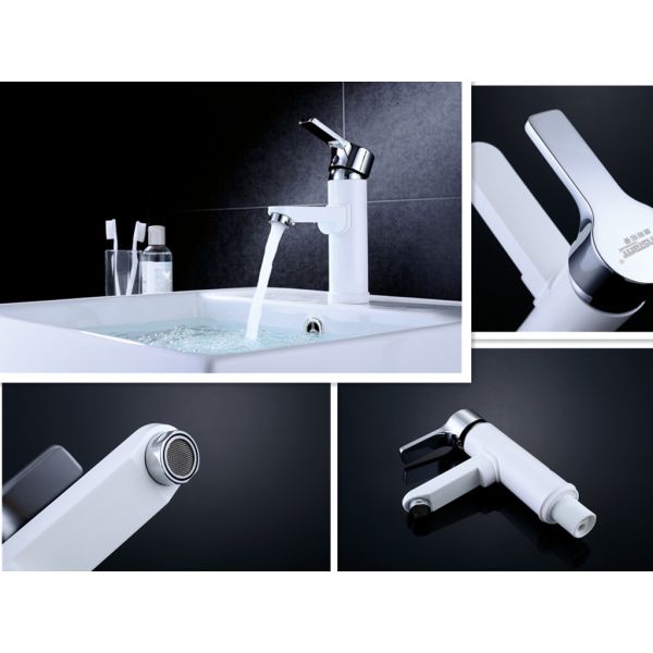 Household Stainless Steel Water Filter Faucet Splash Proof Ceramic Spool Single Hole