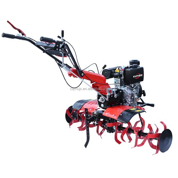 161x101x102CM 7Hp Farm Mini Land Cultivation Machine Walking Hand Tractor Cultivator