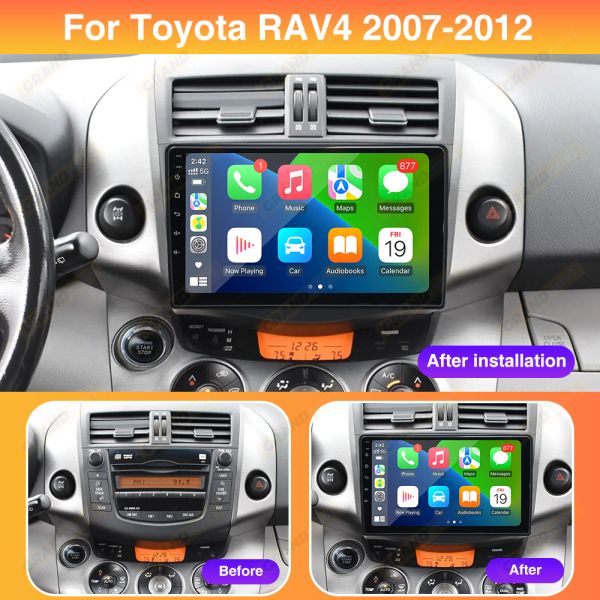 2Din Car Android Stereo Automotive Multimedia Player for Toyota RAV4 Rav 4 2007-2012