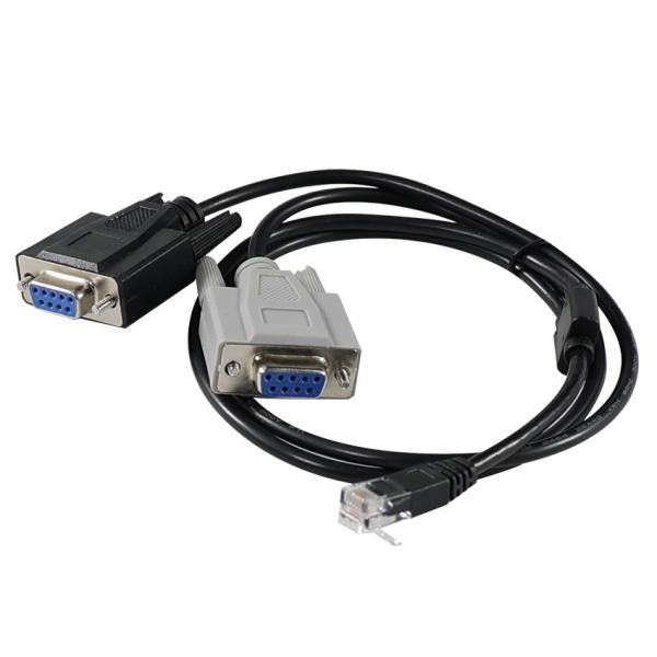 RJ45 to Dual DB9 Male Serial Converter Cable for Console Servers
