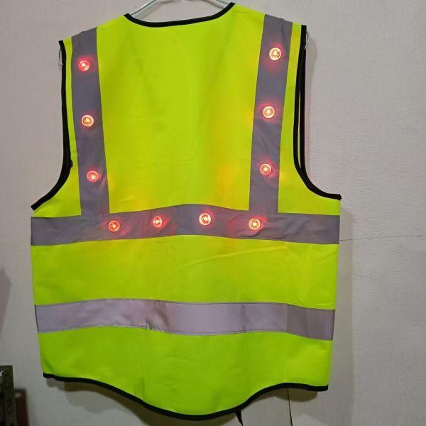 Safety Reflective Jacket LED Light-Up Safety Vest with Reflective Strips – Ideal for Runners, Workers & Cyclists Vests