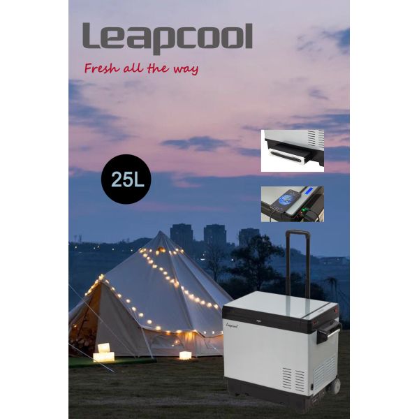 Solar Car Fridge Outdoor Freezer with Lithium Battery and Refrigerator Cooling Mode